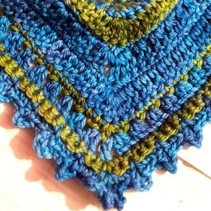 Northern Lakes Crochet Triangle Shawl