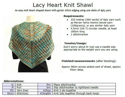 Lacy Heart Shawl