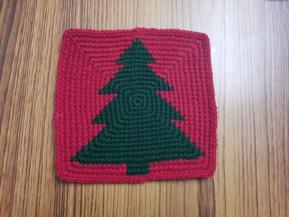 Christmas tree coaster