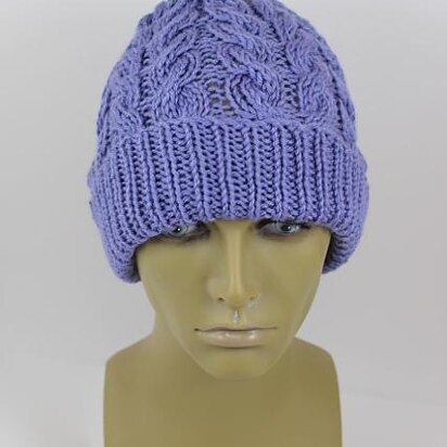 Chunky Double Twist Cable Beanie Hat