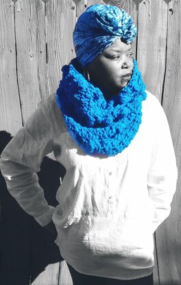 Bobble Blues Cowl Leg Warmers Set