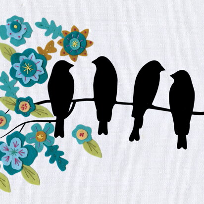 Design Works Bird Silhouette Sewing Kit - 41cm x 25cm