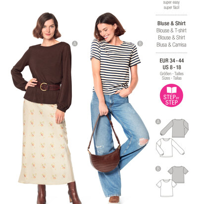 Burda Style Misses' Top and Blouse B6059 - Paper Pattern, Size 8-18 (34-44)