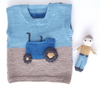 Little Tractor Tank Top and Toy