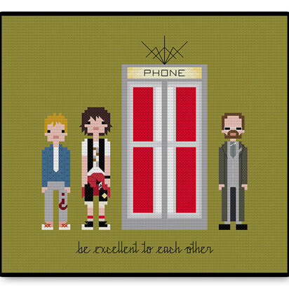 Bill and Ted - PDF Cross Stitch Pattern