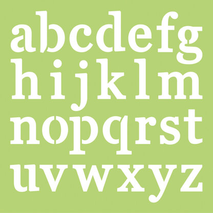 Kaisercraft Designer Template 12"X12" - Lowercase Alpha