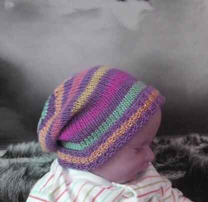 Baby Multi Coloured Stripe Slouch