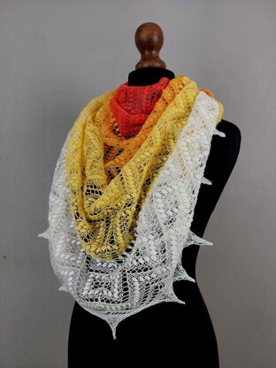 Candy Corn Shawl