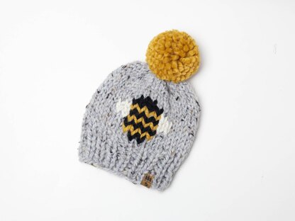 Bee Hat Winter Pompom Hat Baby Children Women