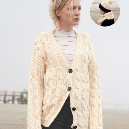 Cardigan, Snood and Hat in Rico Fashion Alpaca Dream - 501 - Downloadable PDF