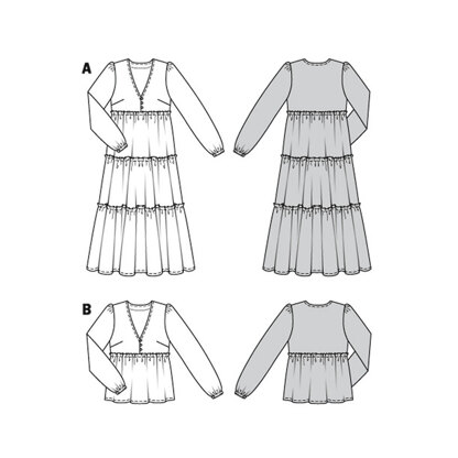 Burda Style Ladies Outerwear Dress / Blouse B6023 - Paper Pattern, Size 34 - 44