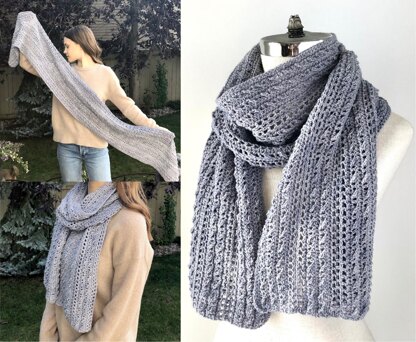 Cozy Cable Lace Scarf