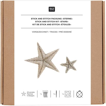 Rico Stick and Stitch Stars Embroidery Kit