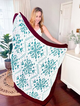 Snowflake Hexagon Mosaic Blanket