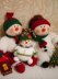 Toy knaitting patterns Christmas- Knit Mom and dad are snowmens with a baby