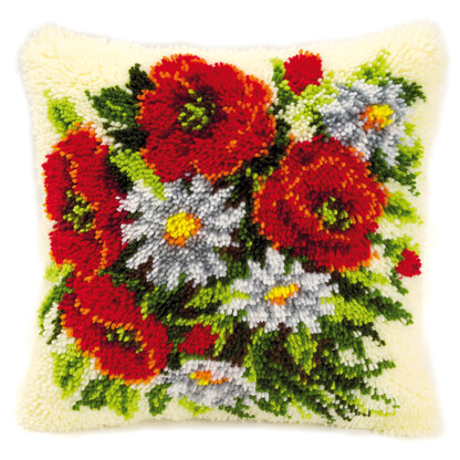 Vervaco Poppies and Daisies Latch Hook Kit