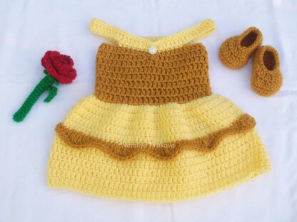 Princess Belle Hat and Dress Outfit