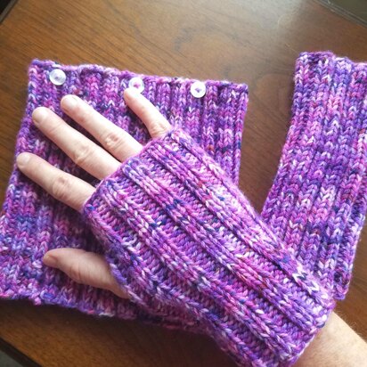 One Skein Wonder Fingerless Gloves and Neckwarmer/Earwarmer Set