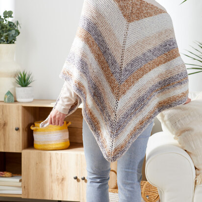 Simple Triangle Shawl in Premier Yarns Sweet Roll Frostie - STS002 - Downloadable PDF