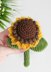 Crochet sunflower pattern, easy crochet flower pattern