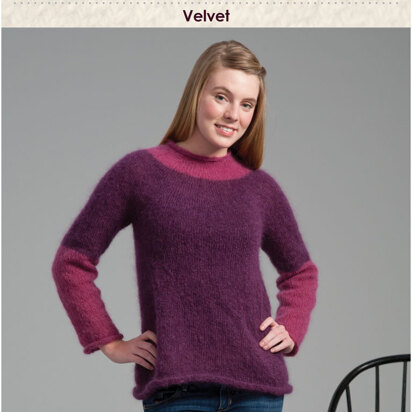 Velvet Pullover in Classic Elite Yarns Giselle - Downloadable PDF