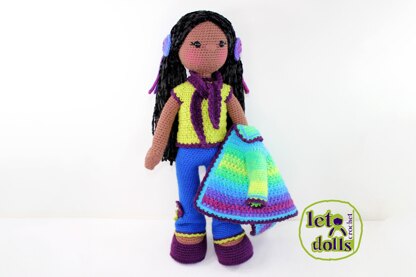 Crochet Doll Pattern, Amigurumi doll pattern, Large doll, 21"/53cm, Lily