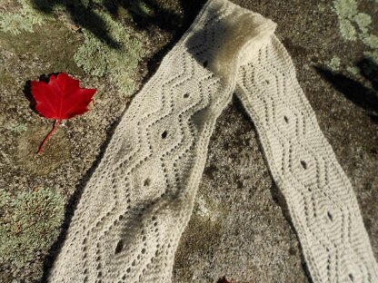 Diamonds and Winding Ribbons Lace Scarf