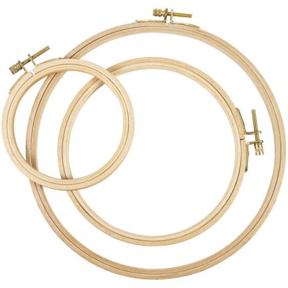 Frank A. Edmunds Beechwood Embroidery Hoop Set 3/Pkg 4in, 6in & 8in