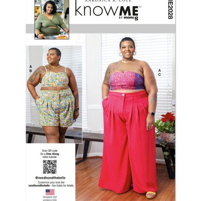 Know Me Women's Crop Top, Shorts and Pants ME2028 - Sewing Pattern