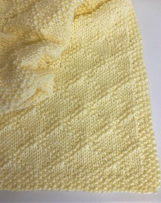 Diamonds Baby Blanket in Aran Yarn