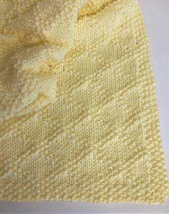 Diamonds Baby Blanket in Aran Yarn