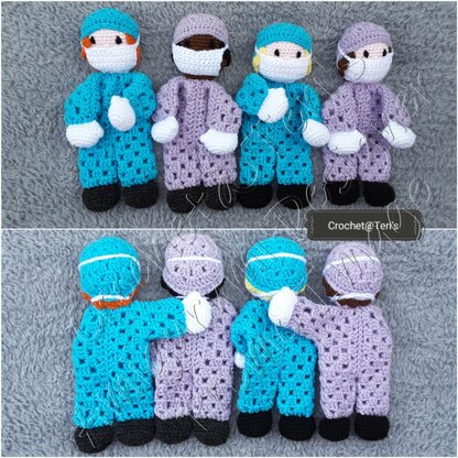 Scrub Nurse Granny Hexagon Lovey