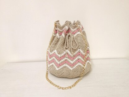 Chevron Bucket Bag