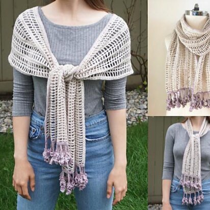 Lavender and Lace Shawl and Scarf