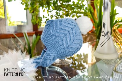 Knitted hat with ear flaps