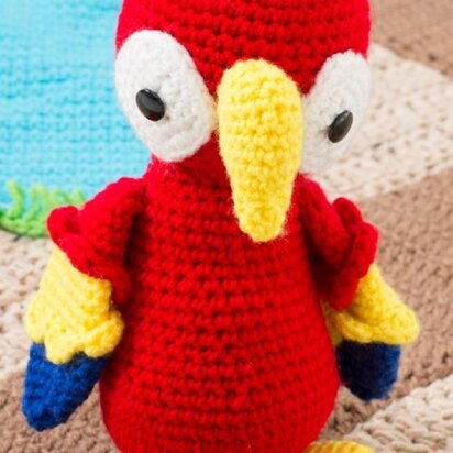 Parrot Pals in Red Heart Super Saver Economy Solids - LW3925