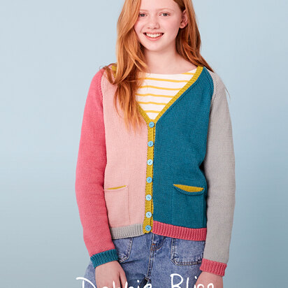 Connie Cardigan - Knitting Pattern For Kids in Debbie Bliss Eco Baby