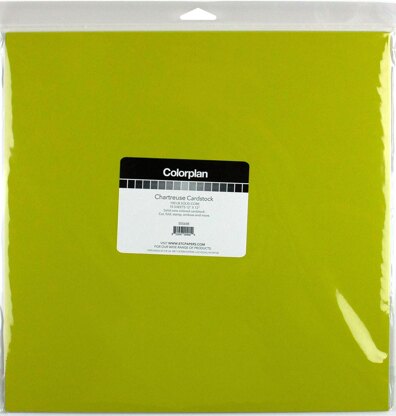 Arc Crafts ColorPlan 100lb Cover Solid Cardstock 12"X12" 10/Pkg - Chartreuse