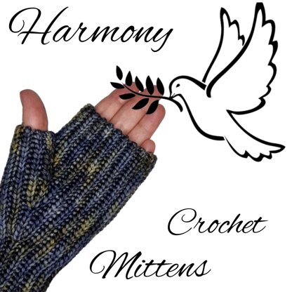 Harmony crochet mittens