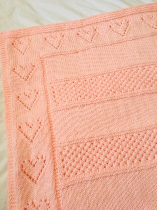 Heart Border Blanket