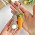 Crochet bunny & carrot pattern Easter crochet garland Amigurumi pattern spring garland Crochet keyring charm