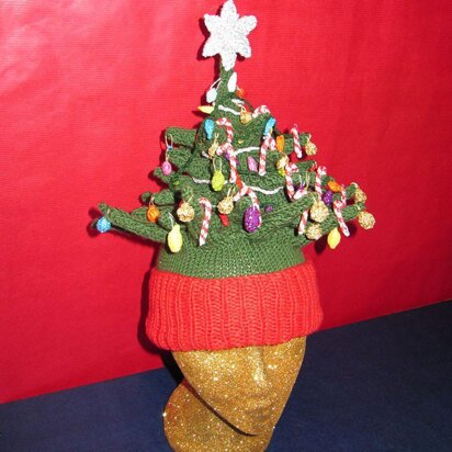 Christmas Tree Beanie Hat and Desk Ornament