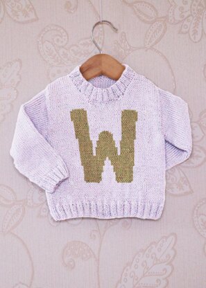 Intarsia - Letter W Chart - Childrens Sweater