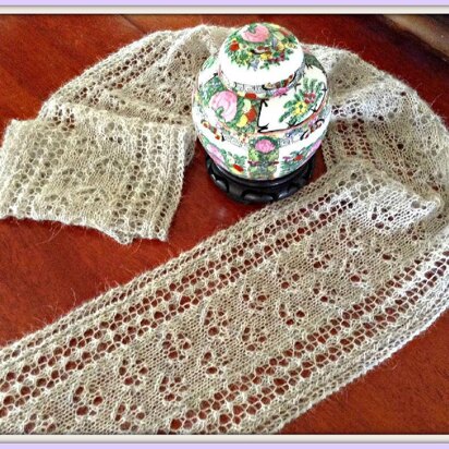 Blossoms and Vines Lace Scarf