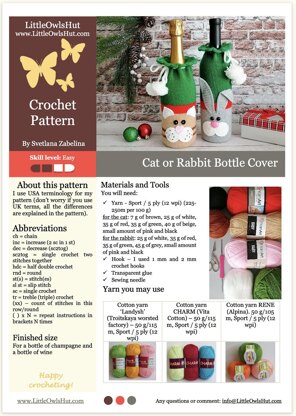 330 Cat and Rabbit Bottle cover