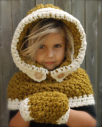 Fern Hood/Mitten Set