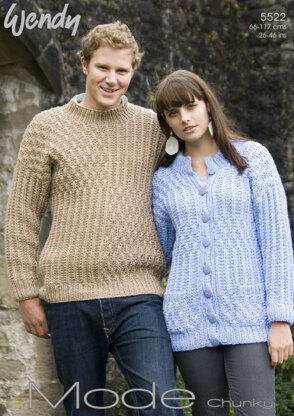 Jumper and Cardigan in Wendy Mode Chunky - 5522