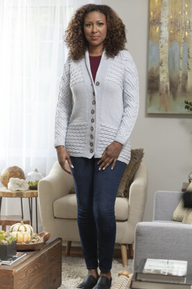 Women's Cafe Cardigan in Universal Yarn Fibra Natura Dona - Downloadable PDF