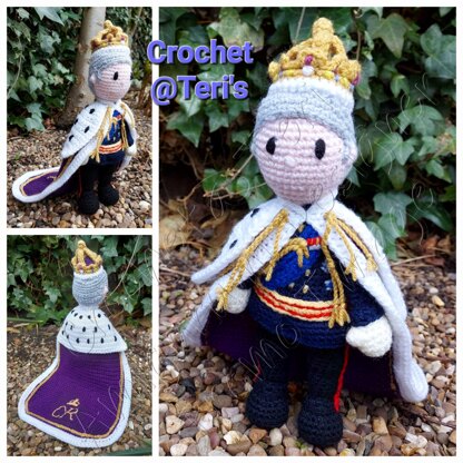 King Charles III Coronation Doll in Navy Uniform