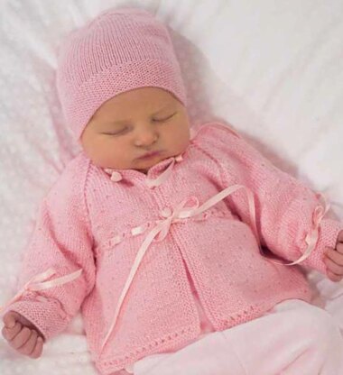 Fiona Matinee Jacket + Hat Pdf Knitting Pattern Sizes 0-12 Months Reborn